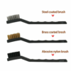 3 different detailing brushes that are included in the kit