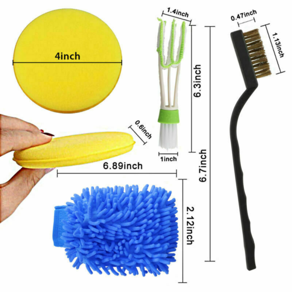 foam pad, wash mitt, and other auto detailing brushes