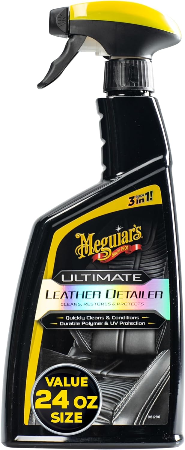 A new bottle of Meguiar's Ultimate Leather Detailer